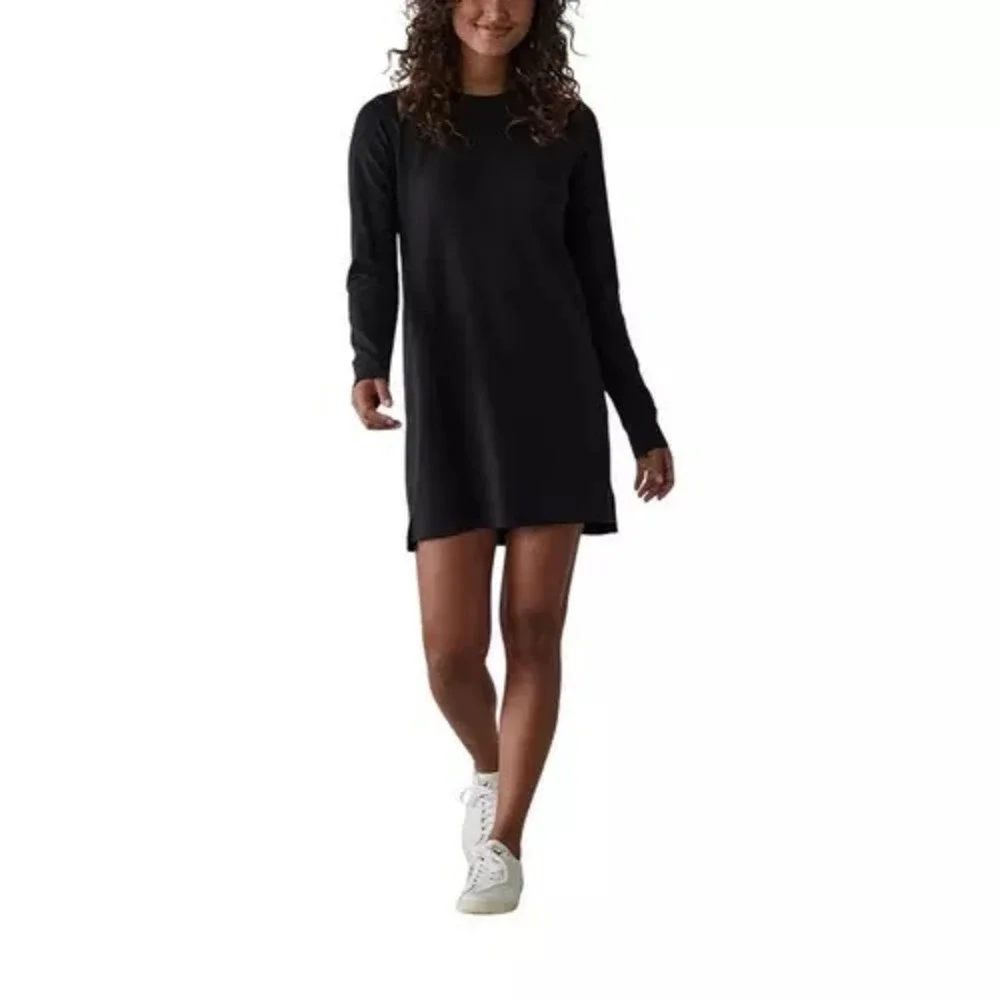 The Normal Brand Womens Long Sleeve Knit Mini Dress Charcoal Gray Size Small - Picture 1 of 6